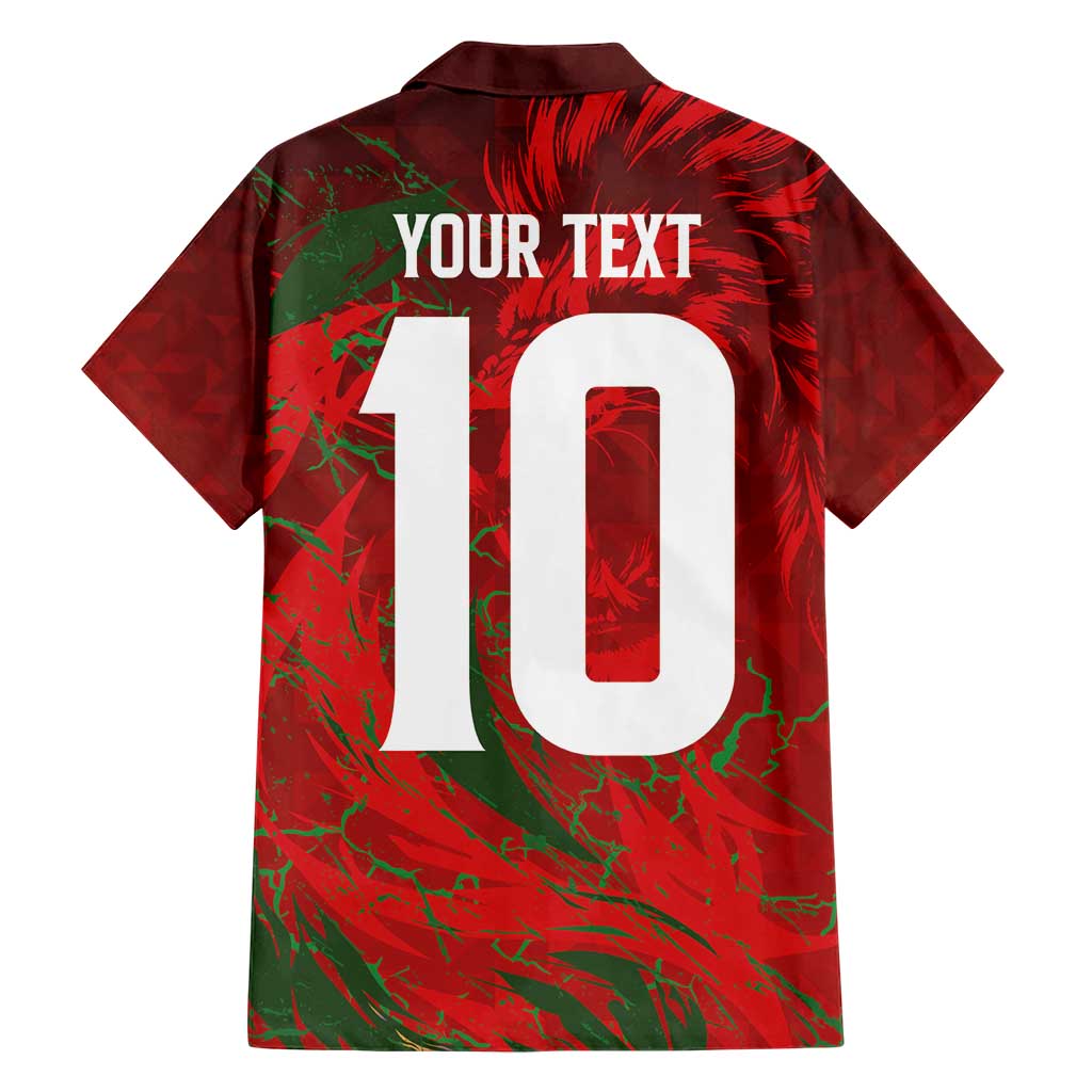 Custom Morocco National Football Hawaiian Shirt Atlas Lions Sporty Abstract Pattern - Aussie Hoodie