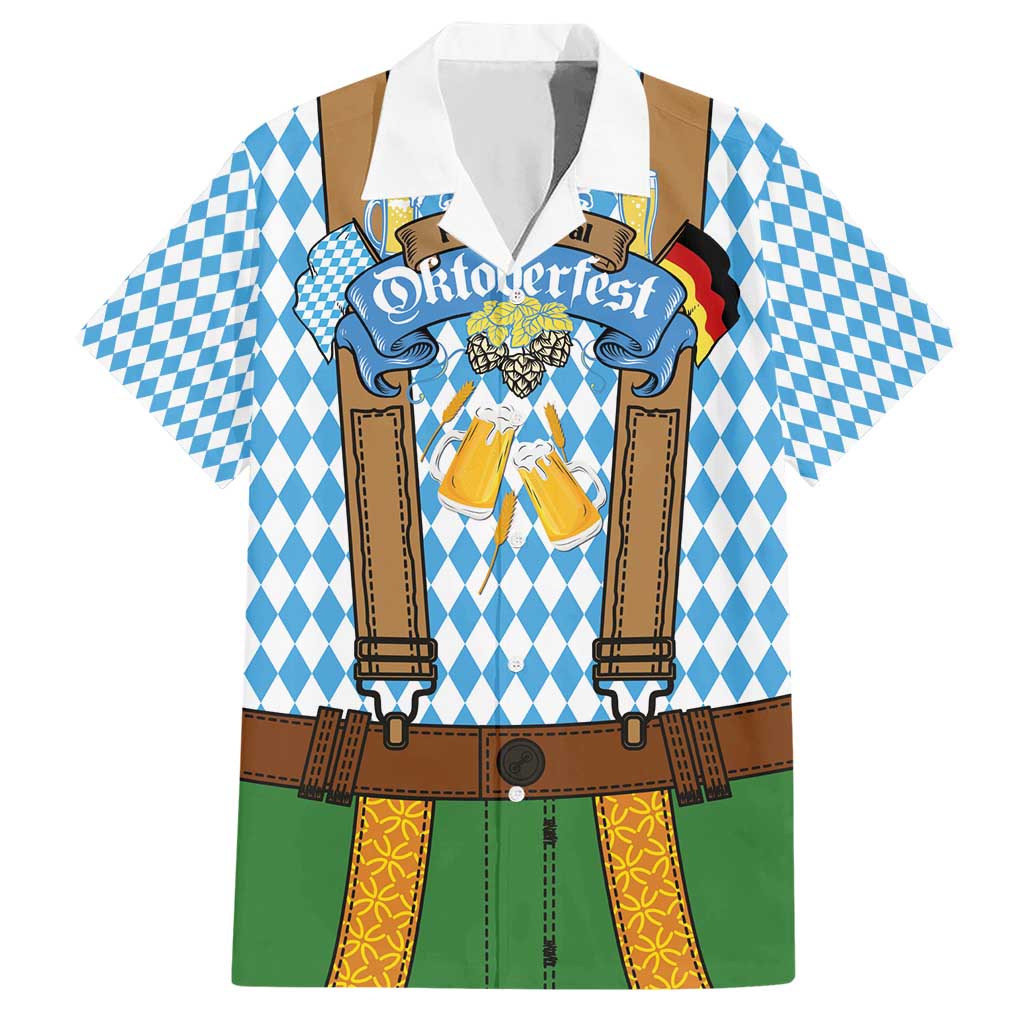 Oktoberfest Hawaiian Shirt Beer Festival Spirit Lederhosen Costume Style - Aussie Hoodie