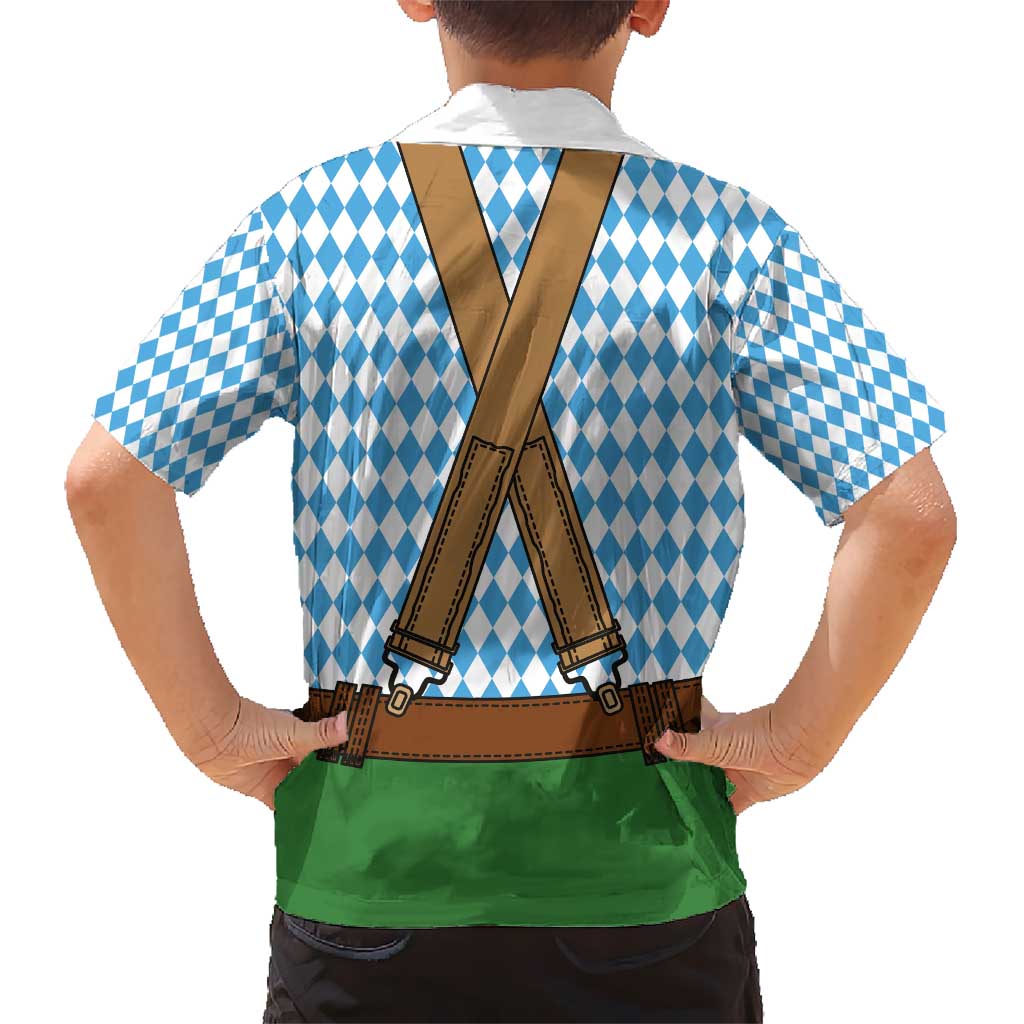 Oktoberfest Kid Hawaiian Shirt Beer Festival Spirit Lederhosen Costume Style - Aussie Hoodie