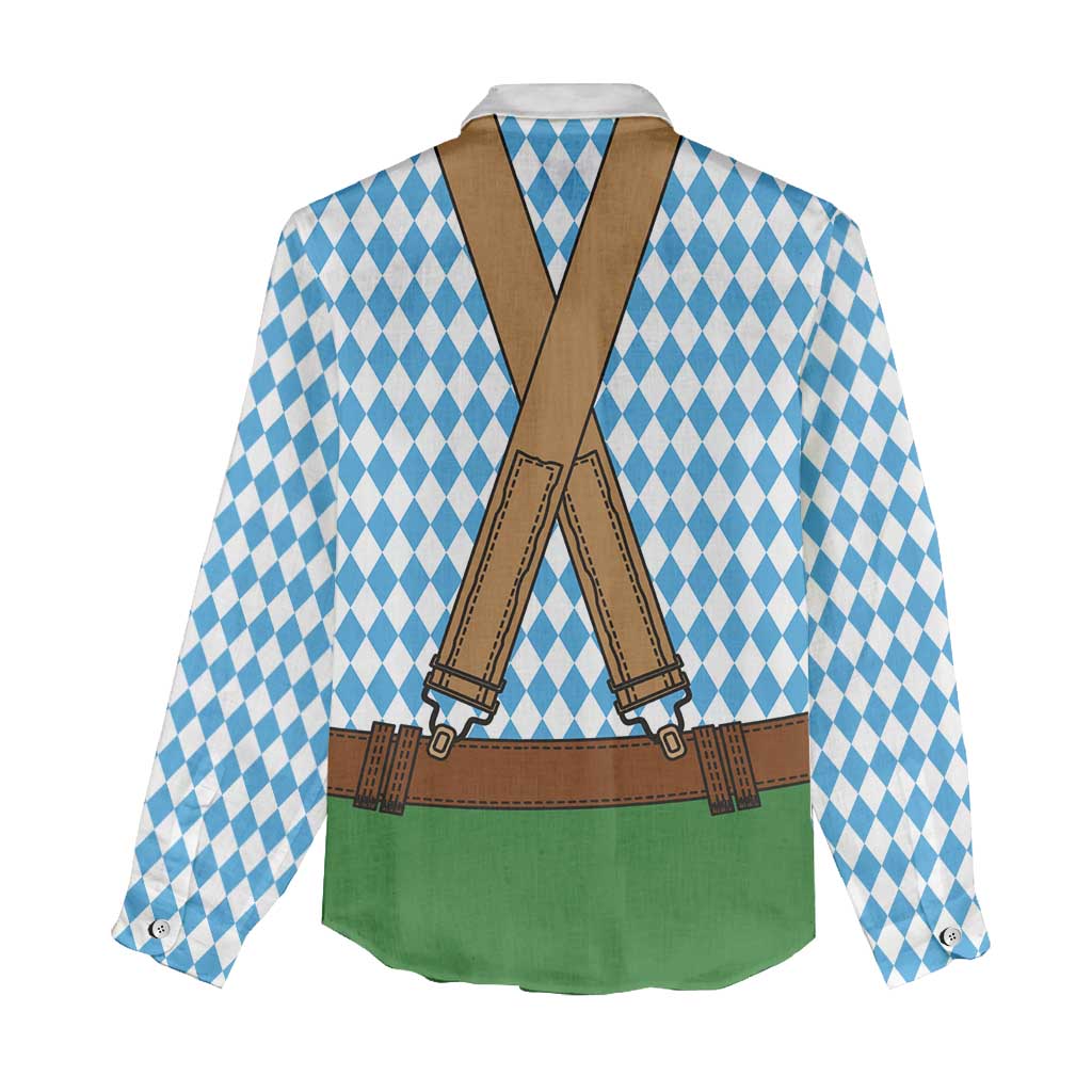 Oktoberfest Women Casual Shirt Beer Festival Spirit Lederhosen Costume Style - Aussie Hoodie