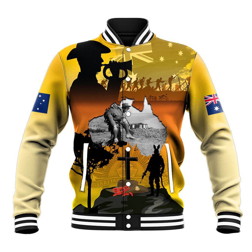 Australia ANZAC Day Baseball Jacket Gallipoli Lest We Forget