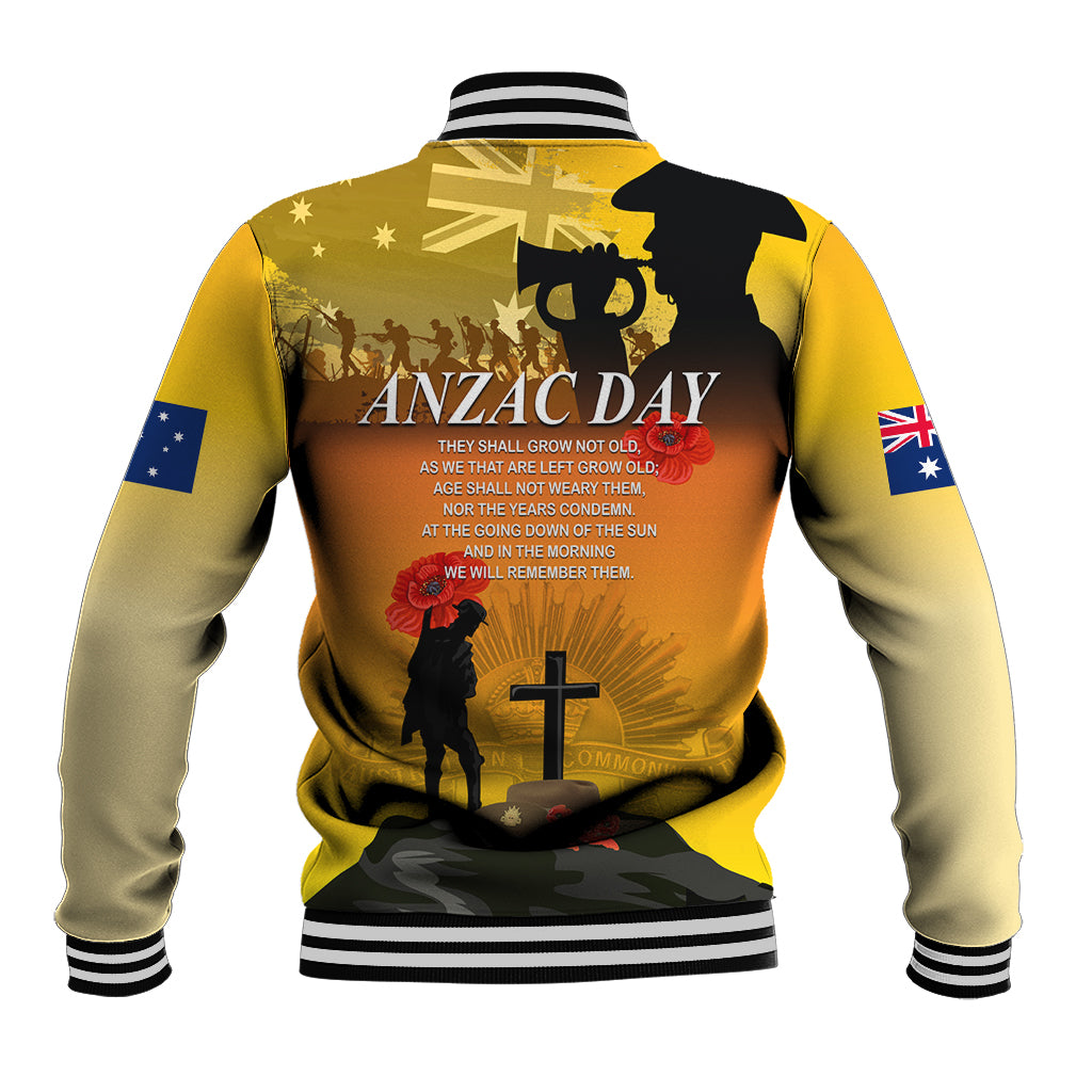 Australia ANZAC Day Baseball Jacket Gallipoli Lest We Forget