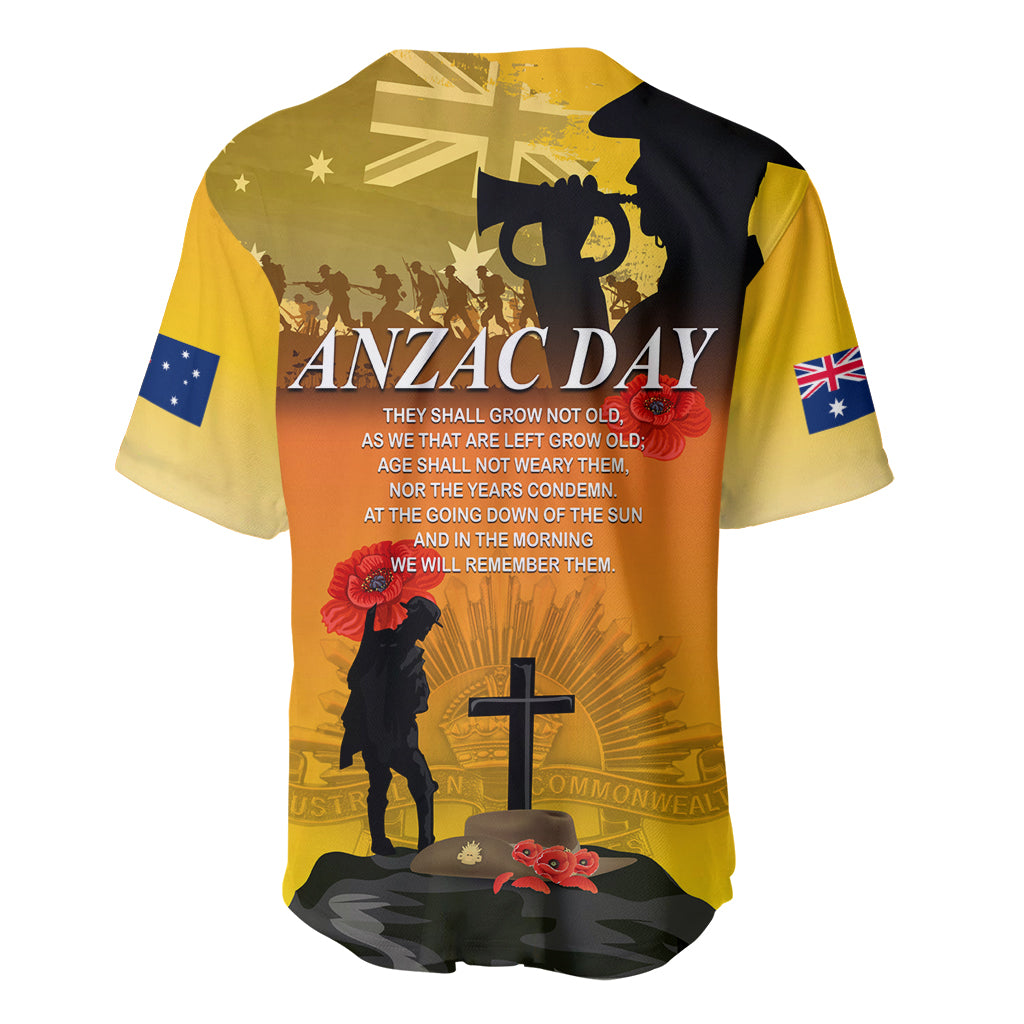 Australia ANZAC Day Baseball Jersey Gallipoli Lest We Forget