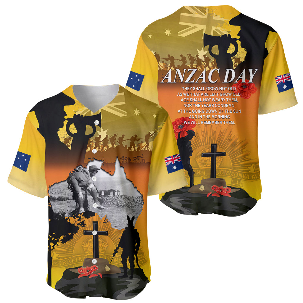 Australia ANZAC Day Baseball Jersey Gallipoli Lest We Forget