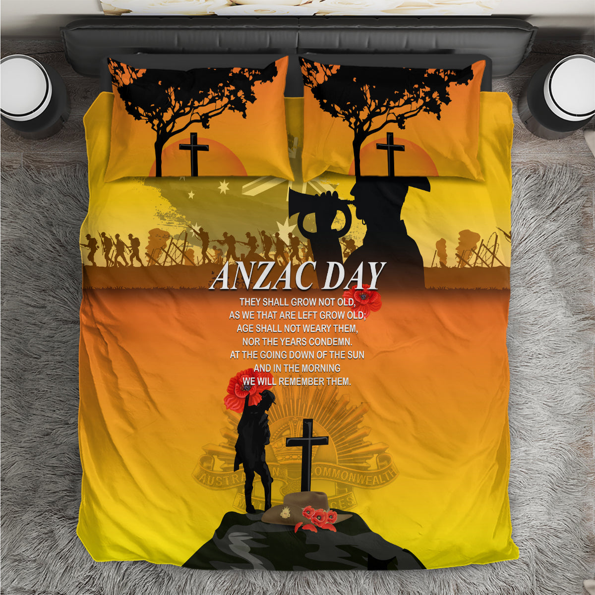 Australia ANZAC Day Bedding Set Gallipoli Lest We Forget