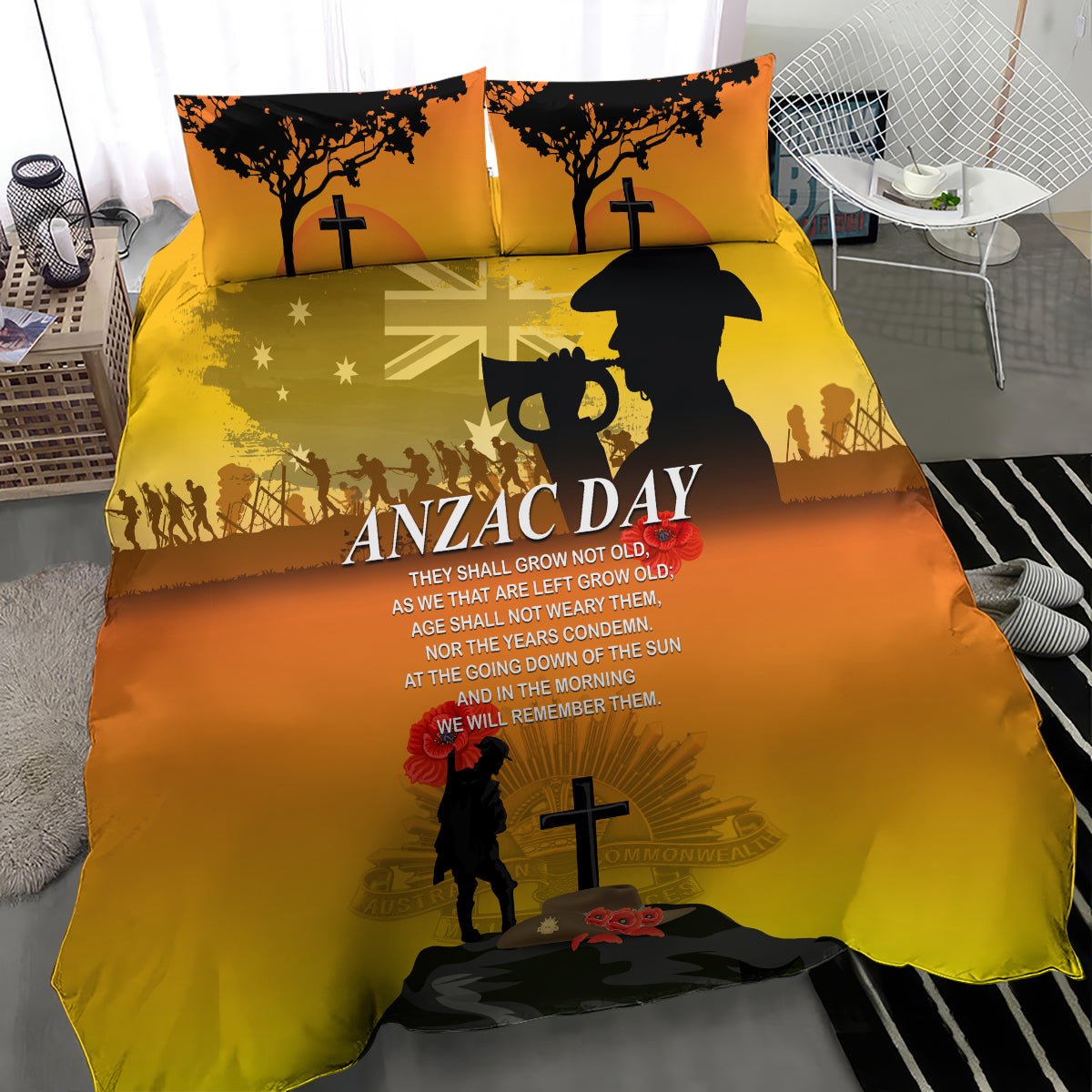 Australia ANZAC Day Bedding Set Gallipoli Lest We Forget