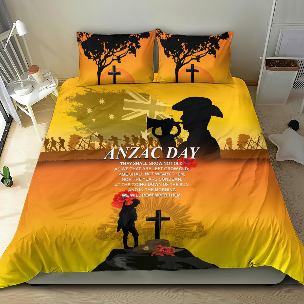 Australia ANZAC Day Bedding Set Gallipoli Lest We Forget