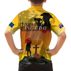 Australia ANZAC Day Family Matching Long Sleeve Bodycon Dress and Hawaiian Shirt Gallipoli Lest We Forget