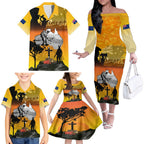 Australia ANZAC Day Family Matching Off Shoulder Long Sleeve Dress and Hawaiian Shirt Gallipoli Lest We Forget
