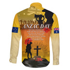 Australia ANZAC Day Family Matching Off Shoulder Long Sleeve Dress and Hawaiian Shirt Gallipoli Lest We Forget