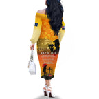 Australia ANZAC Day Family Matching Off Shoulder Long Sleeve Dress and Hawaiian Shirt Gallipoli Lest We Forget