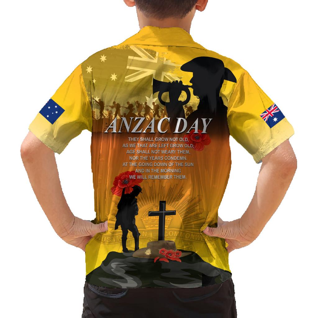 Australia ANZAC Day Family Matching Off Shoulder Maxi Dress and Hawaiian Shirt Gallipoli Lest We Forget