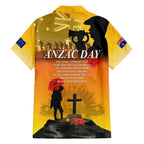 Australia ANZAC Day Family Matching Off Shoulder Short Dress and Hawaiian Shirt Gallipoli Lest We Forget