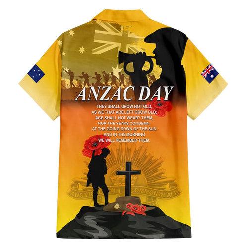 Australia ANZAC Day Family Matching Off Shoulder Short Dress and Hawaiian Shirt Gallipoli Lest We Forget