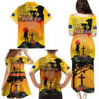 Australia ANZAC Day Family Matching Puletasi and Hawaiian Shirt Gallipoli Lest We Forget