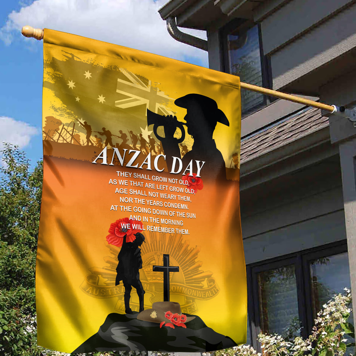 Australia ANZAC Day Garden Flag Gallipoli Lest We Forget