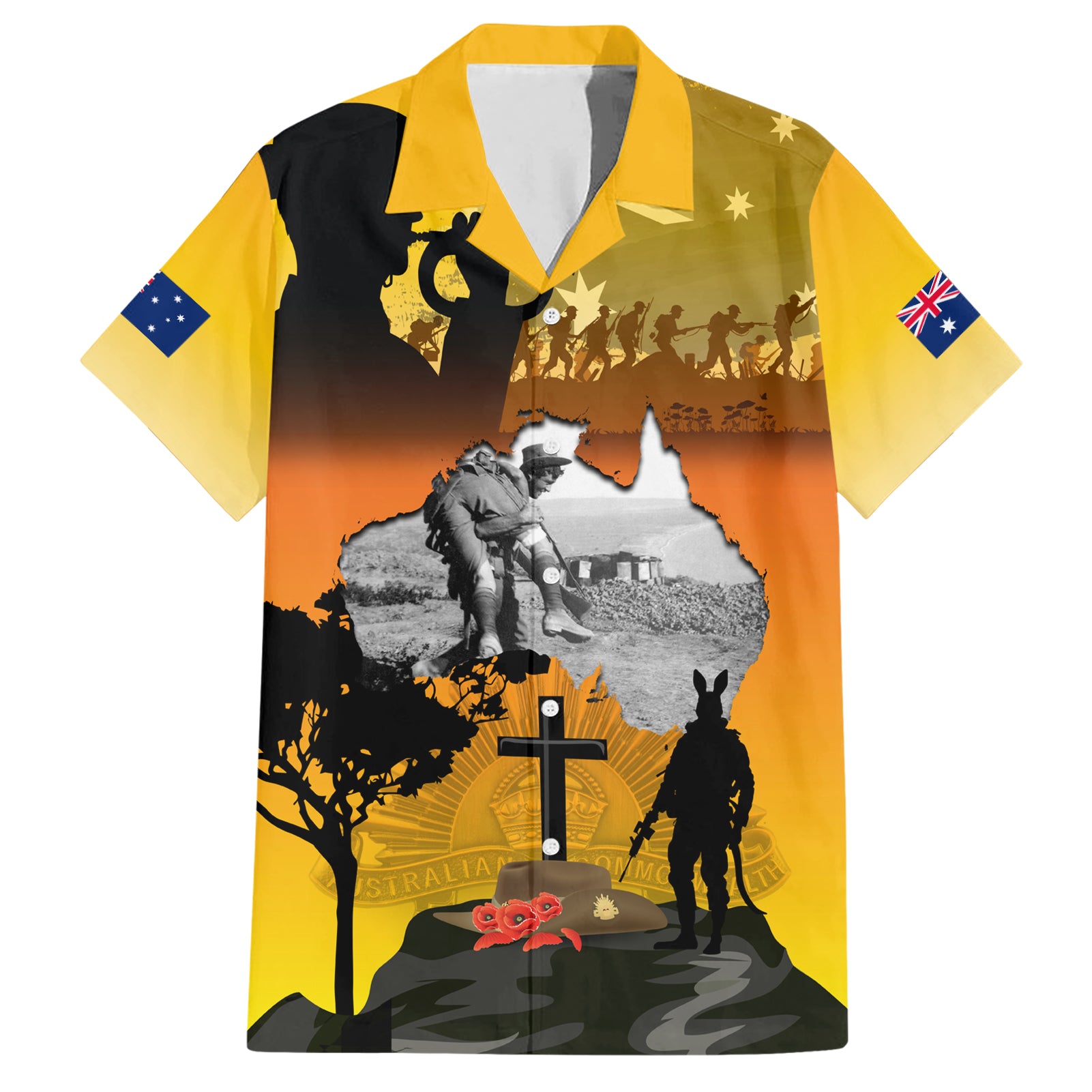 Australia ANZAC Day Hawaiian Shirt Gallipoli Lest We Forget