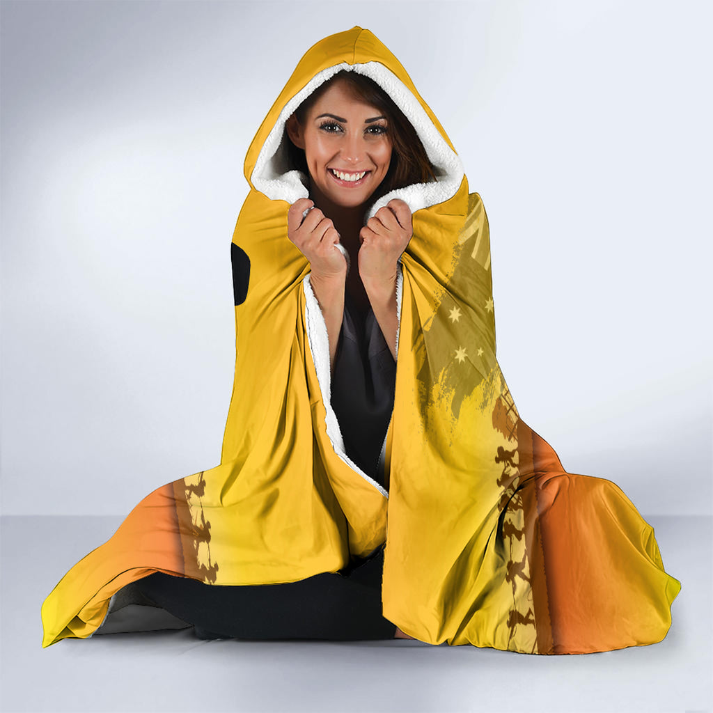 Australia ANZAC Day Hooded Blanket Gallipoli Lest We Forget