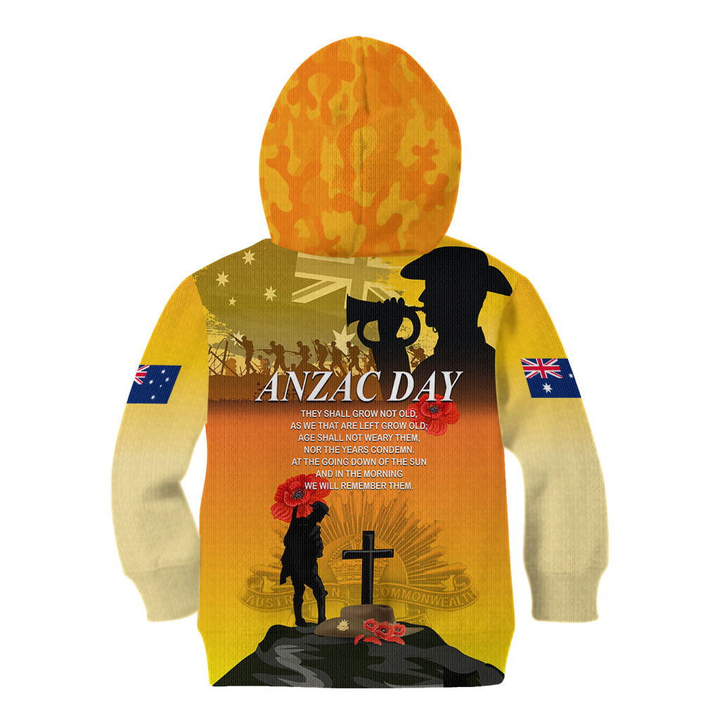 Australia ANZAC Day Kid Hoodie Gallipoli Lest We Forget