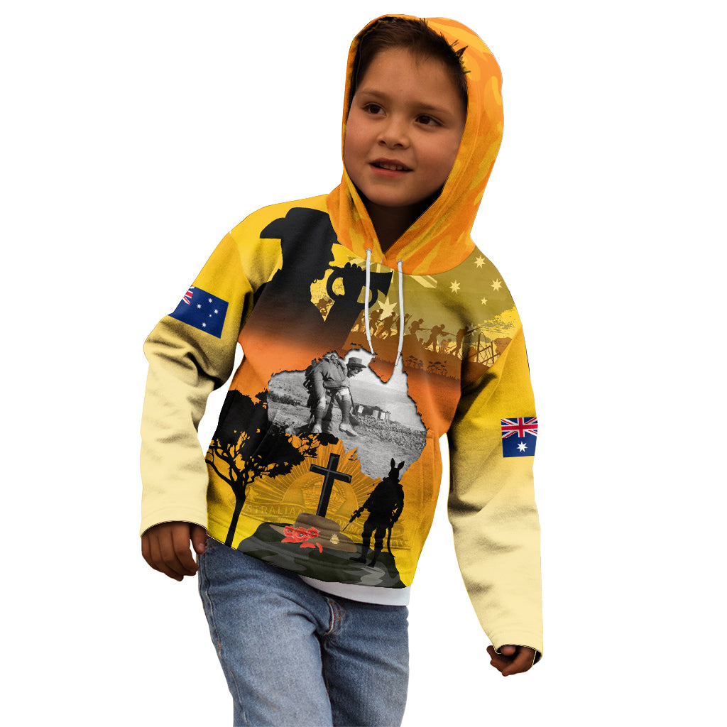 Australia ANZAC Day Kid Hoodie Gallipoli Lest We Forget