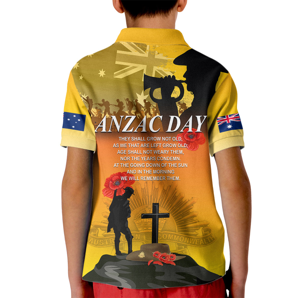 Australia ANZAC Day Kid Polo Shirt Gallipoli Lest We Forget