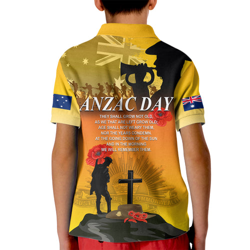 Australia ANZAC Day Kid Polo Shirt Gallipoli Lest We Forget