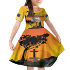 Australia ANZAC Day Kid Short Sleeve Dress Gallipoli Lest We Forget