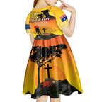 Australia ANZAC Day Kid Short Sleeve Dress Gallipoli Lest We Forget