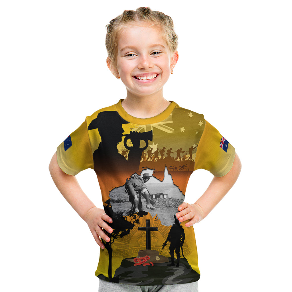 Australia ANZAC Day Kid T Shirt Gallipoli Lest We Forget