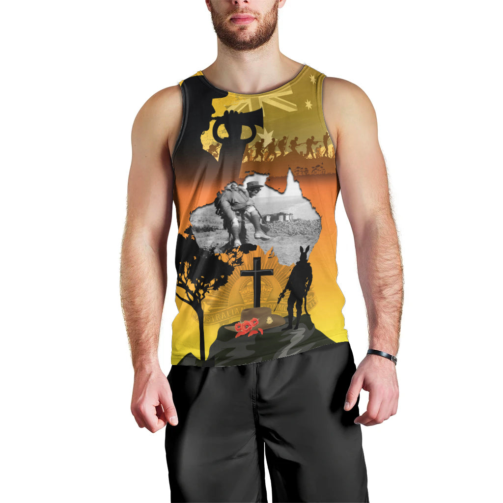 Australia ANZAC Day Men Tank Top Gallipoli Lest We Forget