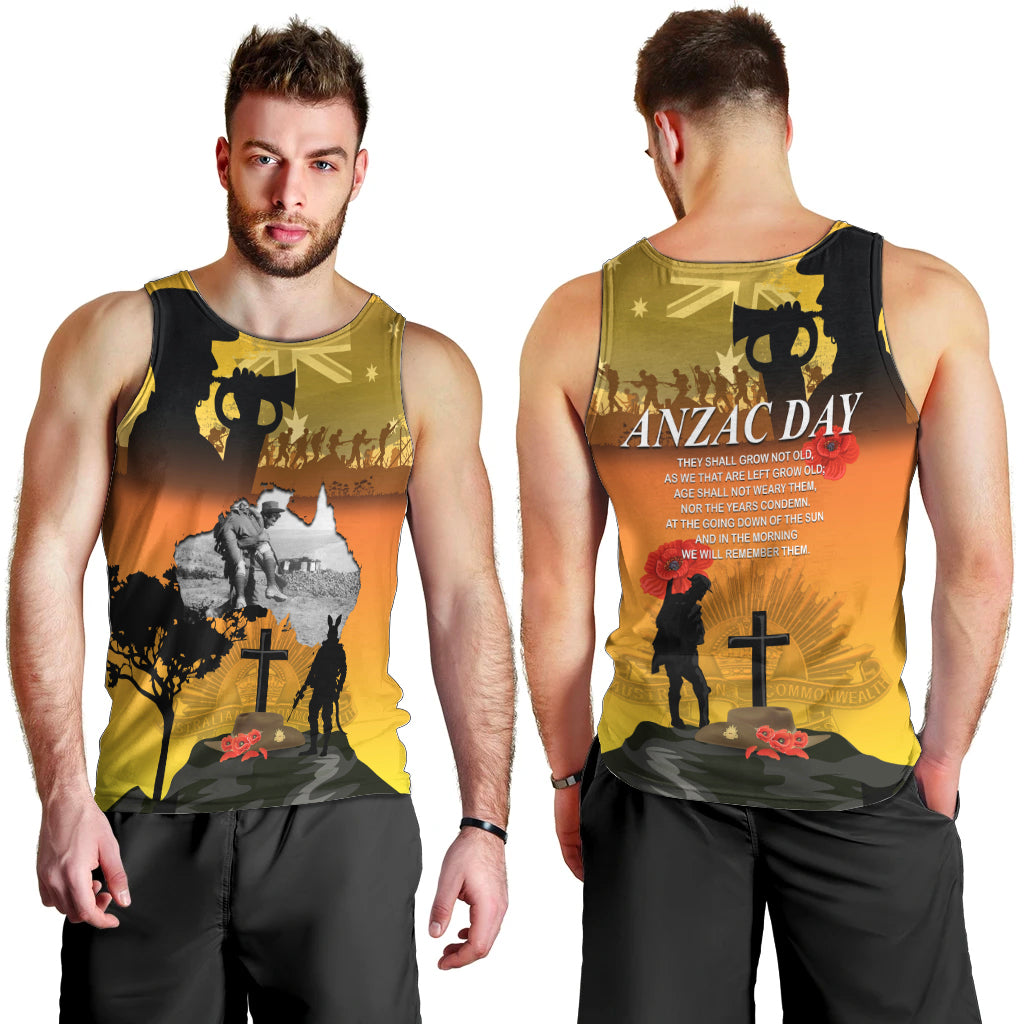 Australia ANZAC Day Men Tank Top Gallipoli Lest We Forget