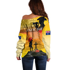 Australia ANZAC Day Off Shoulder Sweater Gallipoli Lest We Forget