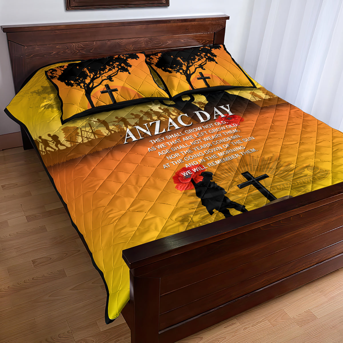 Australia ANZAC Day Quilt Bed Set Gallipoli Lest We Forget