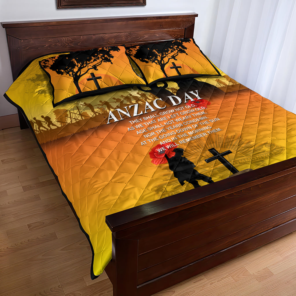Australia ANZAC Day Quilt Bed Set Gallipoli Lest We Forget