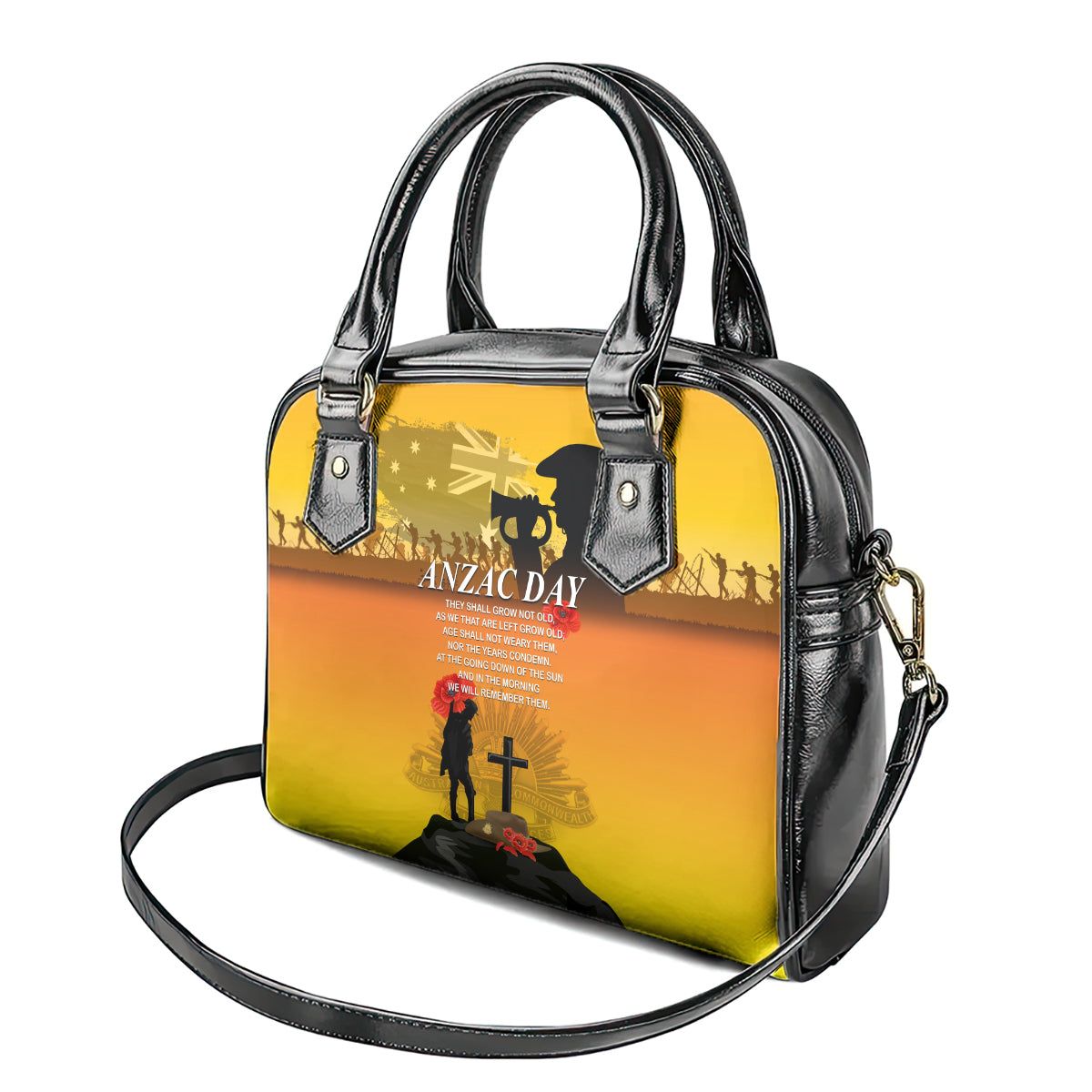 Australia ANZAC Day Shoulder Handbag Gallipoli Lest We Forget