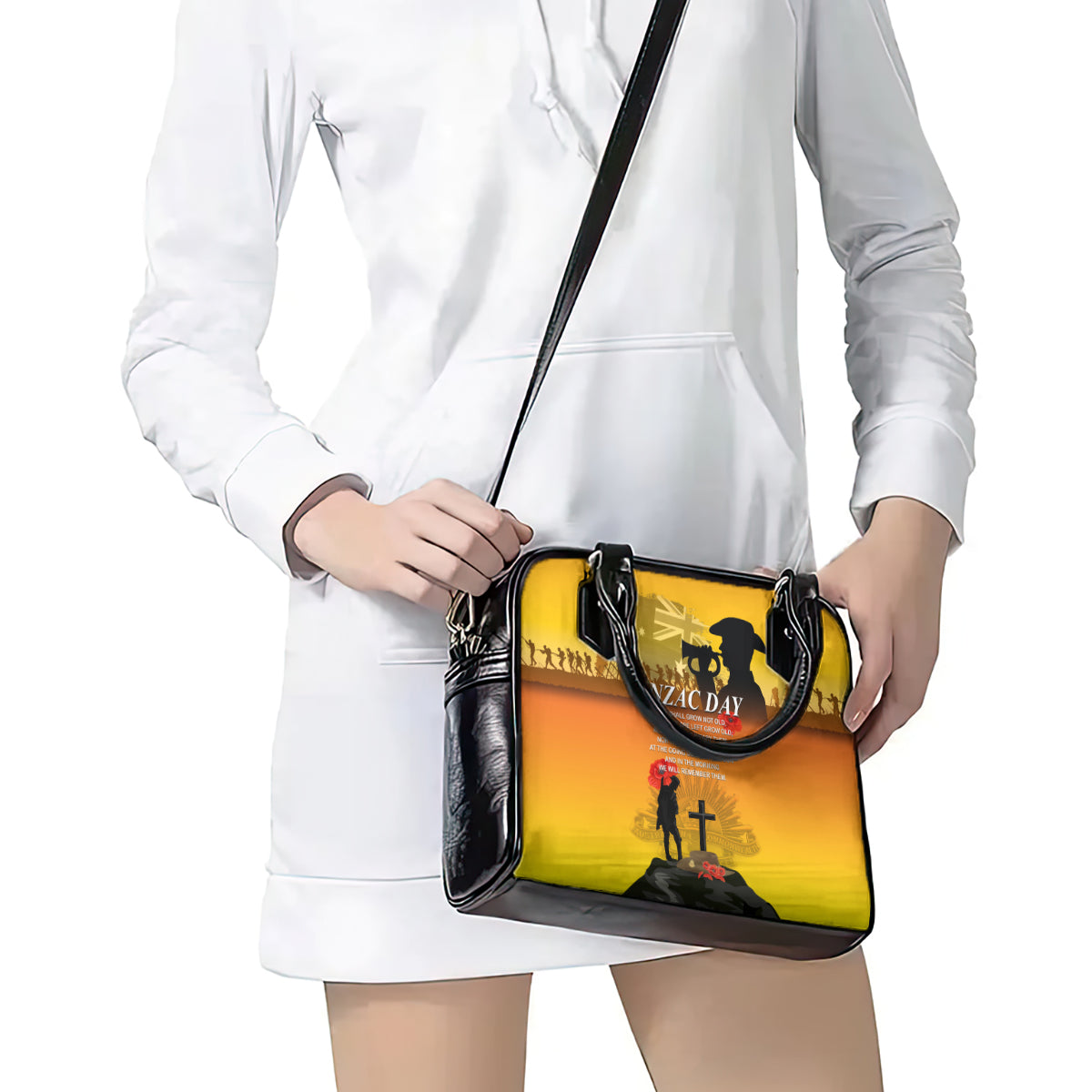 Australia ANZAC Day Shoulder Handbag Gallipoli Lest We Forget