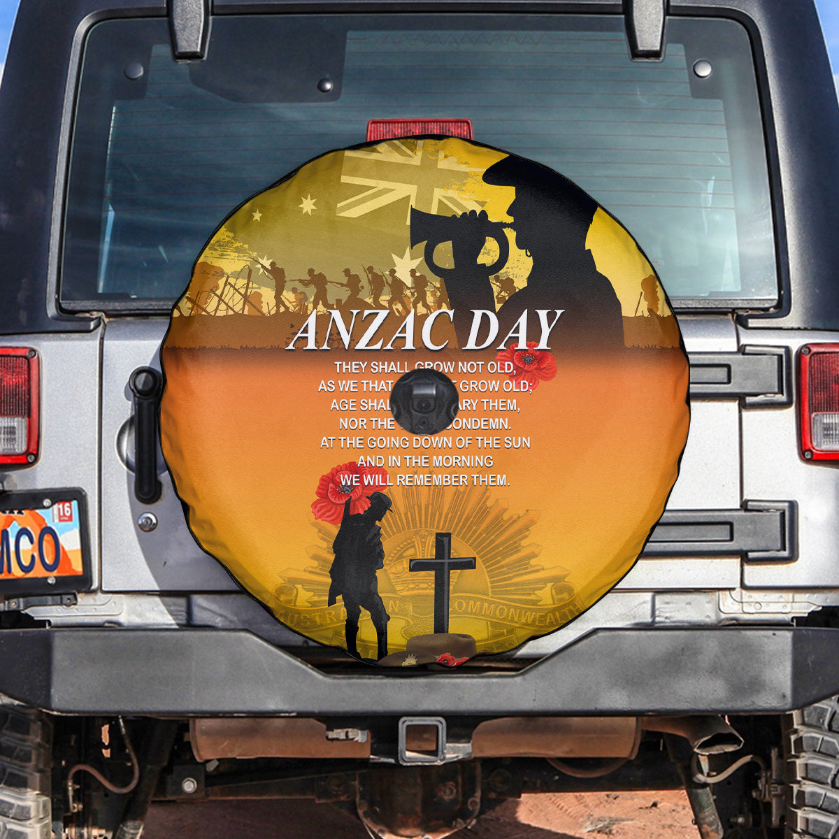 Australia ANZAC Day Spare Tire Cover Gallipoli Lest We Forget