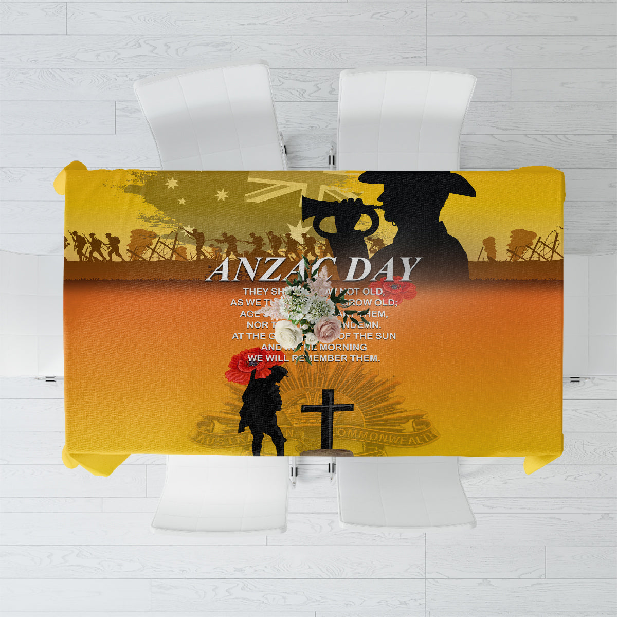 Australia ANZAC Day Tablecloth Gallipoli Lest We Forget