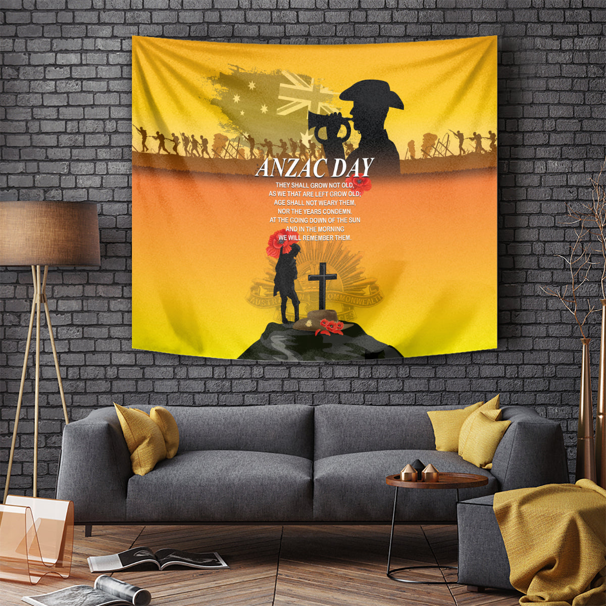 Australia ANZAC Day Tapestry Gallipoli Lest We Forget