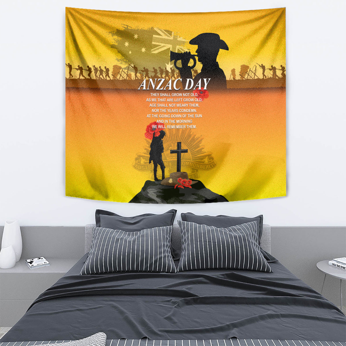 Australia ANZAC Day Tapestry Gallipoli Lest We Forget