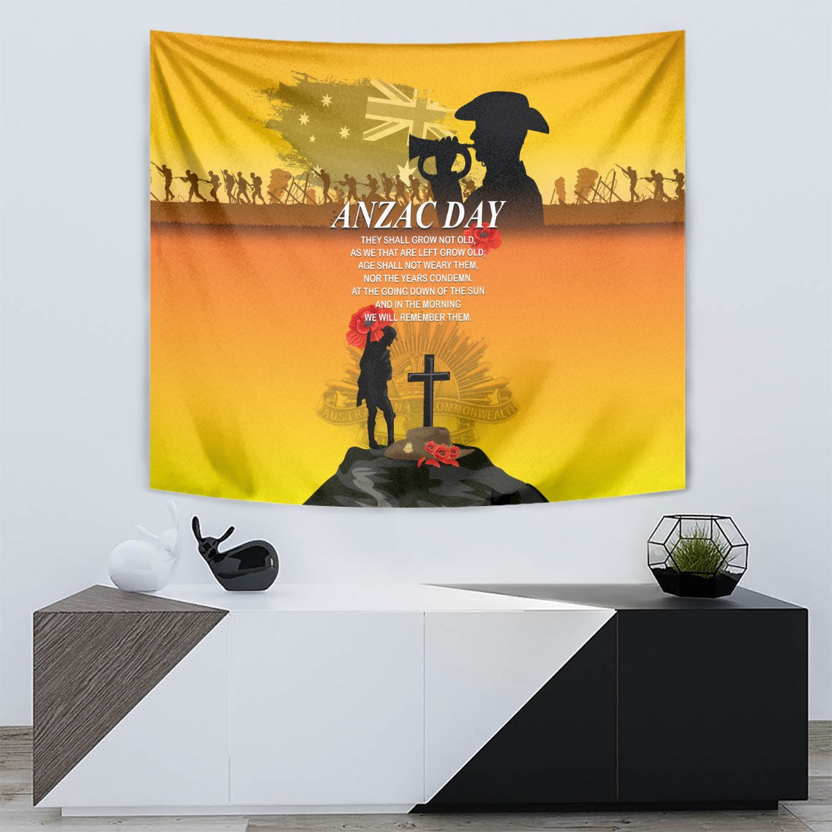 Australia ANZAC Day Tapestry Gallipoli Lest We Forget