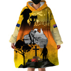 Australia ANZAC Day Wearable Blanket Hoodie Gallipoli Lest We Forget