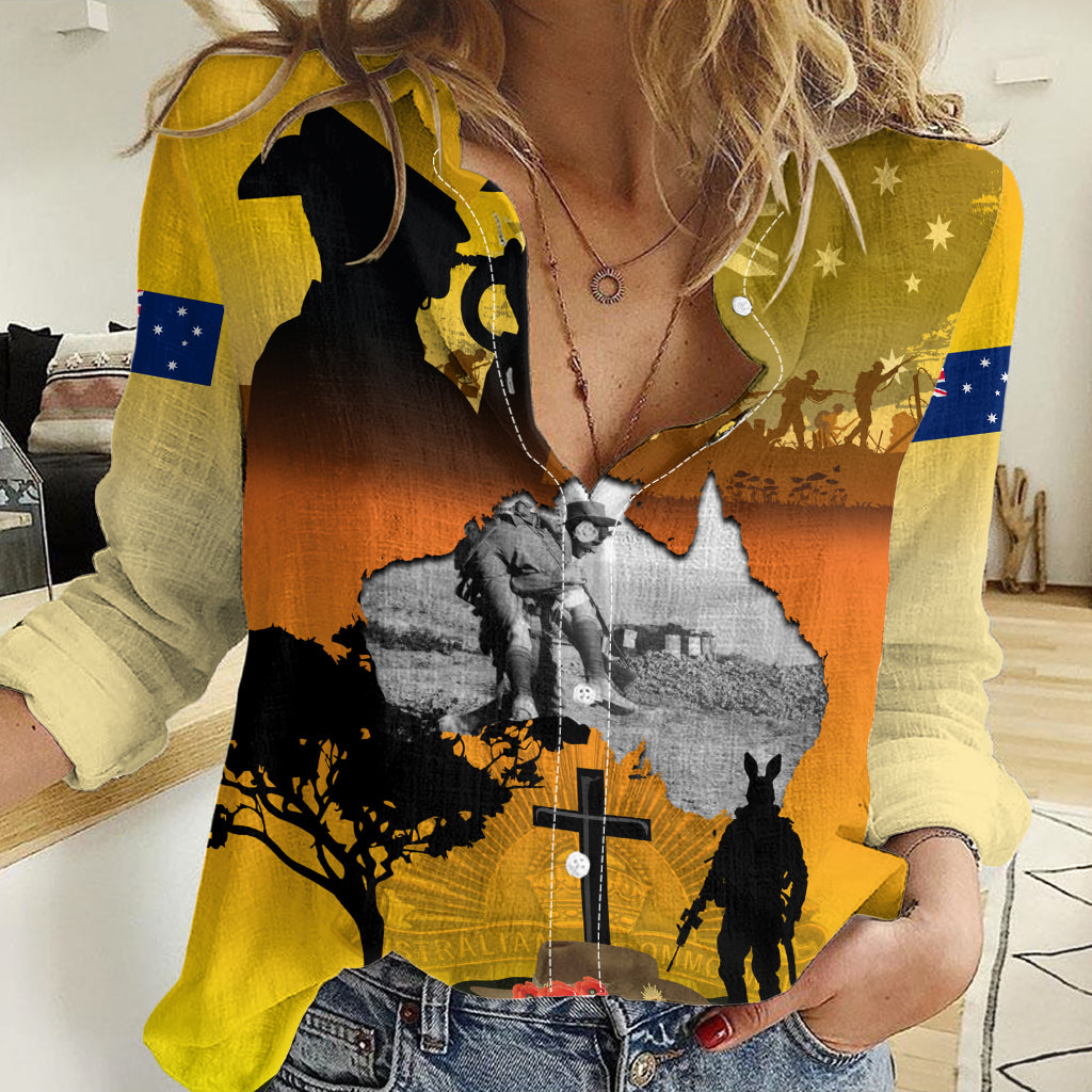 Australia ANZAC Day Women Casual Shirt Gallipoli Lest We Forget
