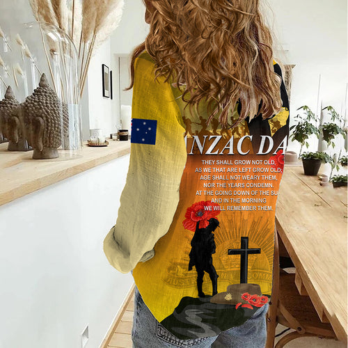 Australia ANZAC Day Women Casual Shirt Gallipoli Lest We Forget