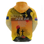 Australia ANZAC Day Zip Hoodie Gallipoli Lest We Forget