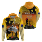 Australia ANZAC Day Zip Hoodie Gallipoli Lest We Forget