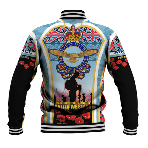 Royal New Zealand Air Force ANZAC Day Baseball Jacket Te Tauaarangi o Aotearoa
