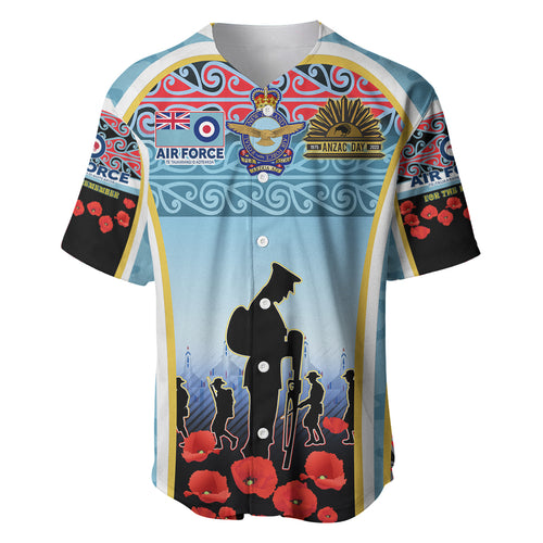 Royal New Zealand Air Force ANZAC Day Baseball Jersey Te Tauaarangi o Aotearoa
