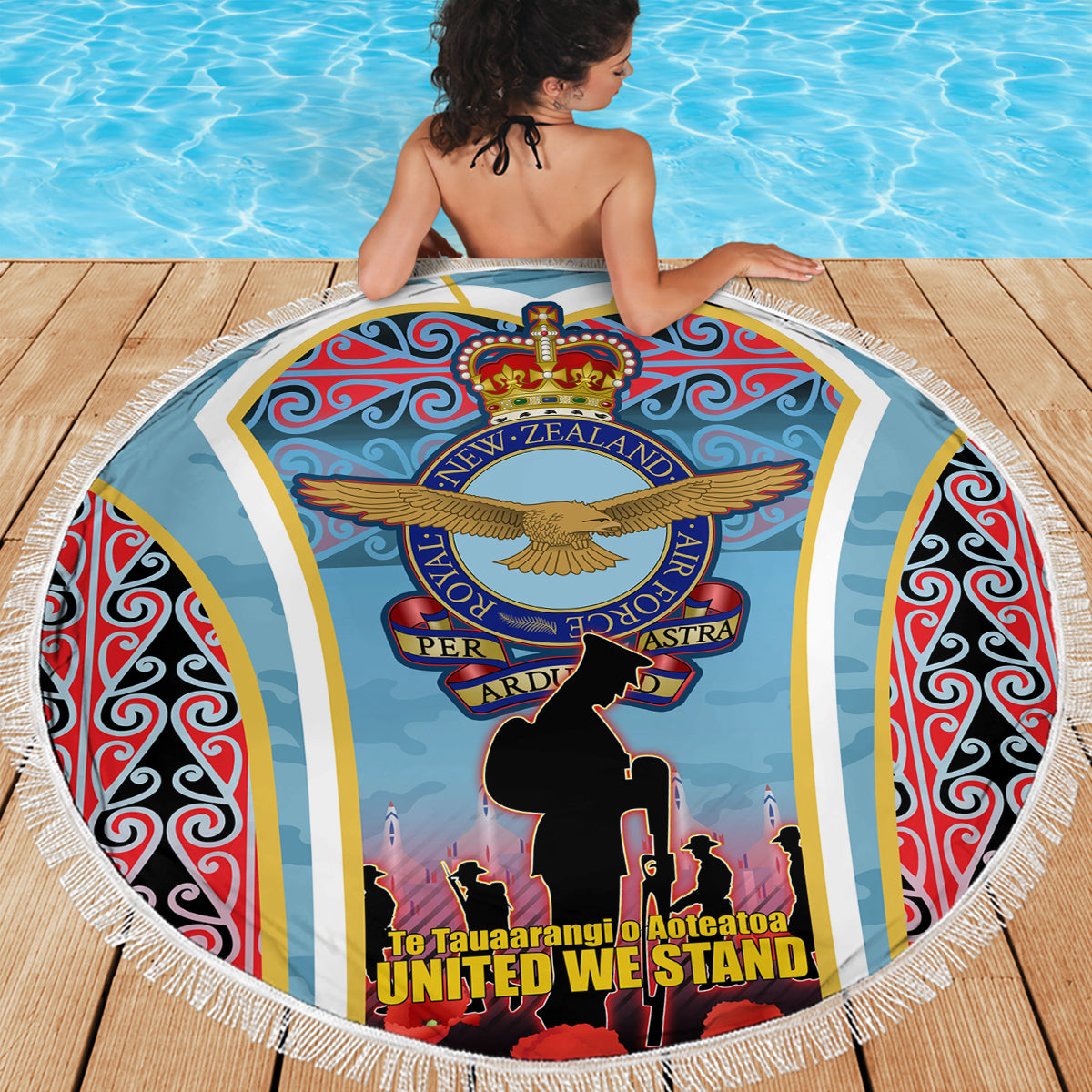 Royal New Zealand Air Force ANZAC Day Beach Blanket Te Tauaarangi o Aotearoa