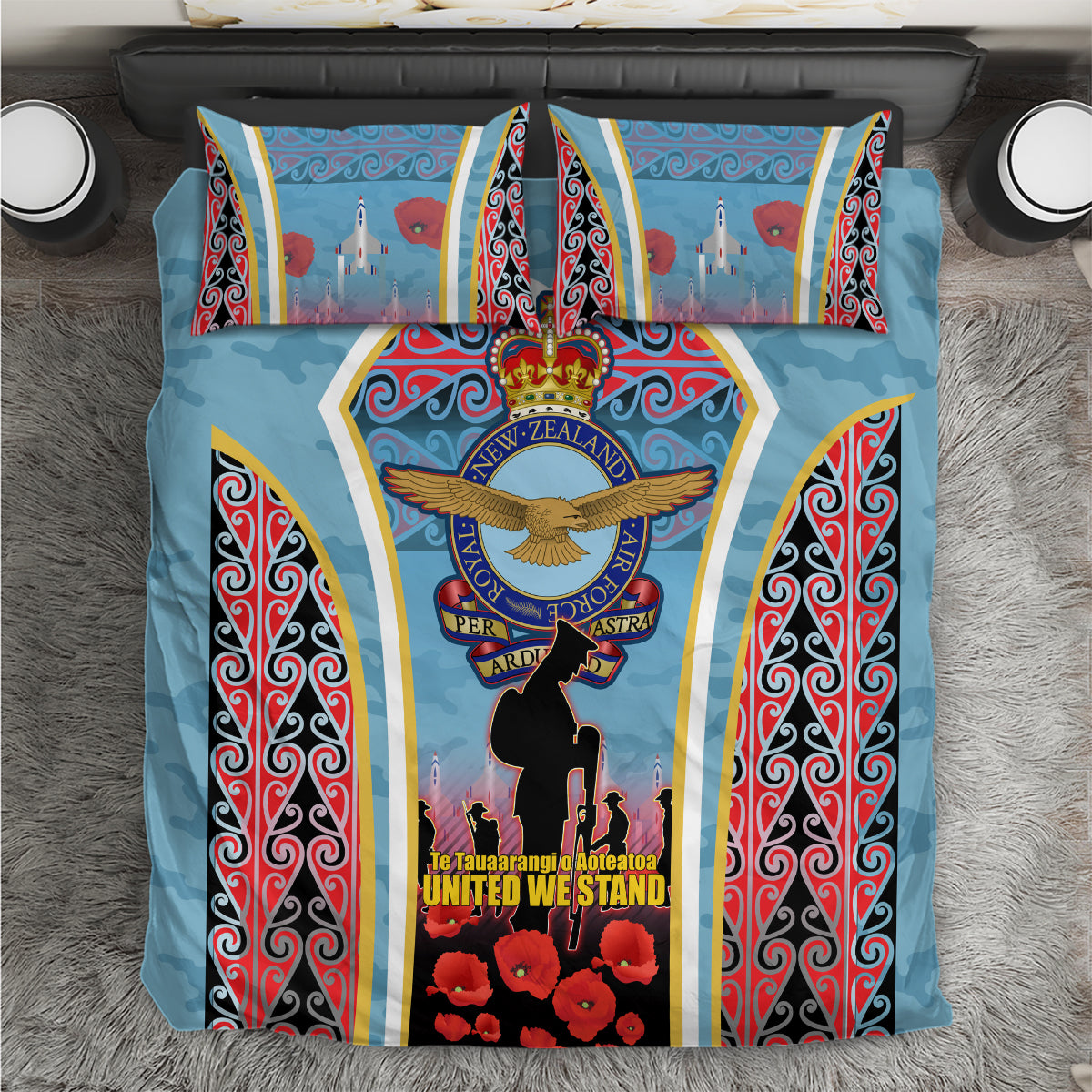 Royal New Zealand Air Force ANZAC Day Bedding Set Te Tauaarangi o Aotearoa